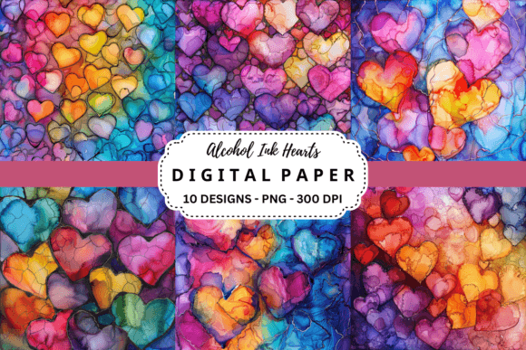 Alcohol Ink Hearts Backgrounds: A Designer's Practical Guide