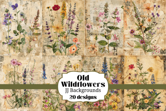 Bring Vintage Charm to Crafts with Old Wildflowers Paper