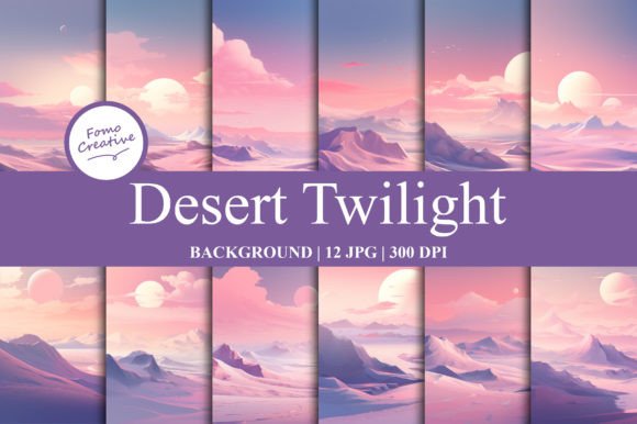 Desert Twilight Backgrounds: Instant Digital Atmosphere