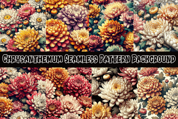 Elevate Your Projects with Chrysanthemum Pattern Backgrounds