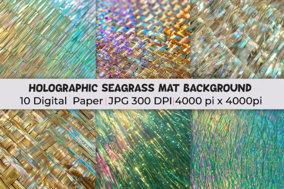Elevate Your Visuals with Holographic Seagrass Mat Backgrounds