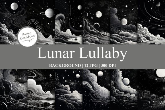 Enchanting Lunar Lullaby Backgrounds for Dreamy Designs