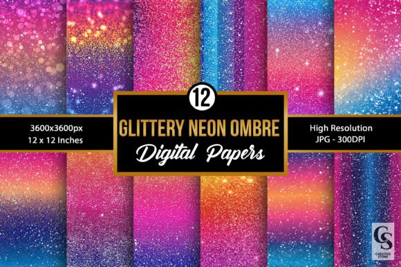Glittery Neon Ombre Gradient Backgrounds: Your New Secret Weapon