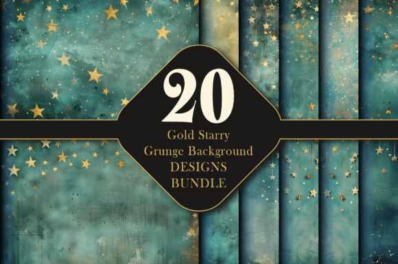 Gold Starry Grunge Backgrounds: A Creative Toolkit