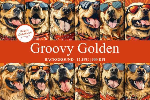 Groovy Golden Backgrounds: Elevate Your Digital Design Projects