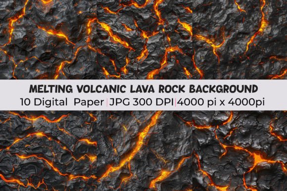 Ignite Your Creativity with Melting Volcanic Lava Rock Backgrounds