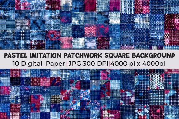 Imitation Patchwork Square Backgrounds: A Designer's Textured Toolkit