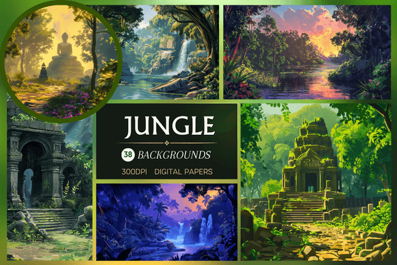 Jungle - Backgrounds: Bringing India’s Exotic Wilderness to Your Digital Projects