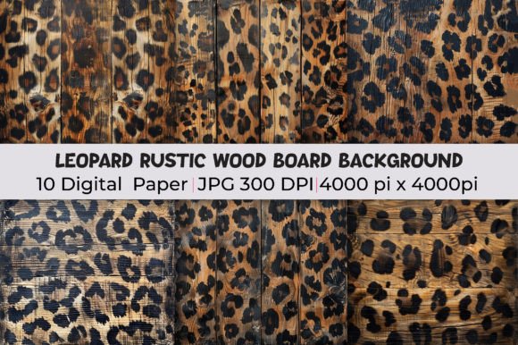 Leopard Rustic Wood Boards: Bold Texture for Modern Design