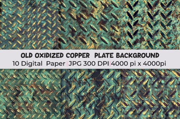 Old Oxidized Copper Plate Backgrounds: A Designer's Secret Weapon
