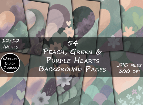 Pastel Peach Heart & Flowers Backgrounds: Your Springtime Design Toolkit
