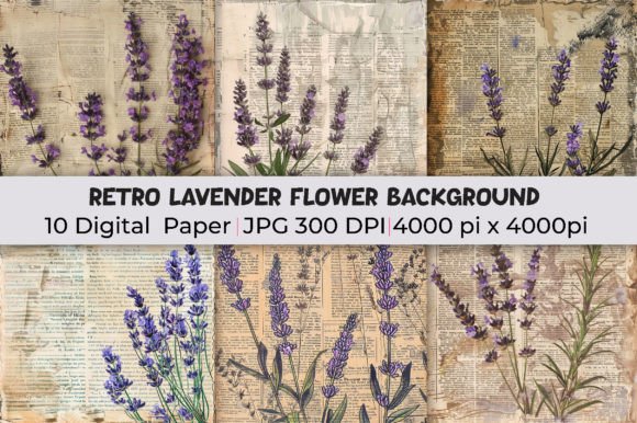 Retro Lavender Flower Backgrounds: A Designer's Secret Weapon