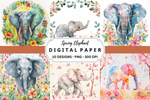 Spring Elephant Backgrounds: A Designer's Guide to Whimsical Digital Assets