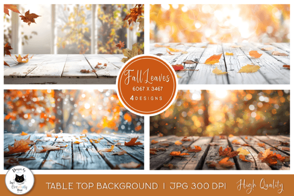 Stunning Fall Table Top Backgrounds for Autumn Projects