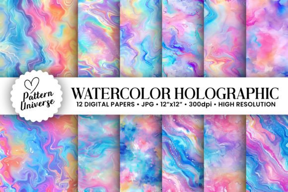 The Magic of Watercolor Holographic Backgrounds for Modern Crafters