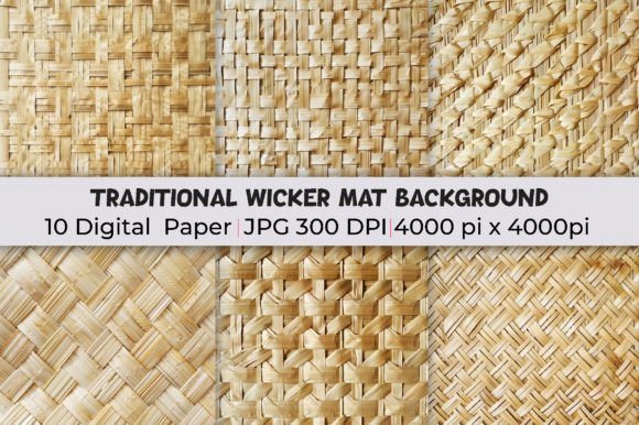 Traditional Wicker Mat Backgrounds: Weaving Texture into Your Designs