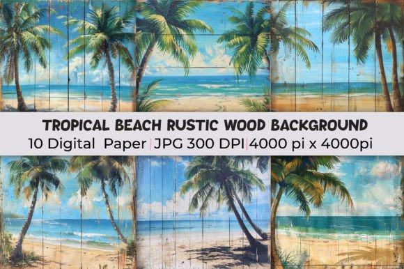 Tropical Beach Rustic Wood Backgrounds: A Designer's Essential Toolkit