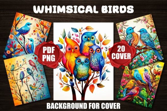 Whimsical Birds Backgrounds for Covers: A Designer's Toolkit